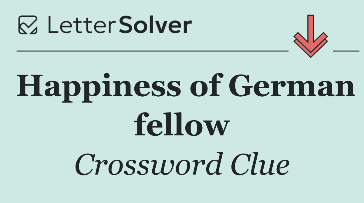 Happiness of German fellow
