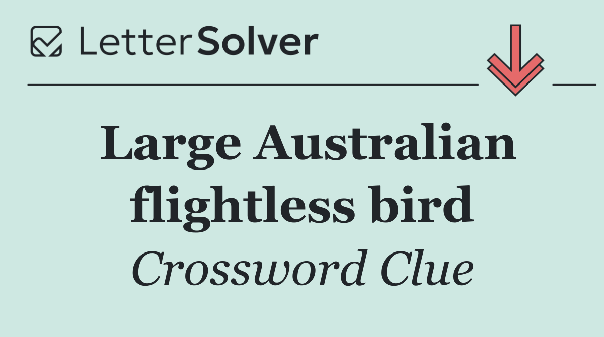 Large Australian flightless bird