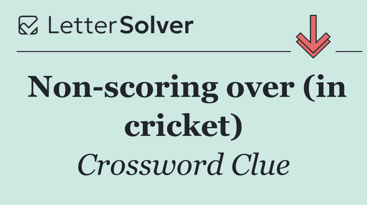 Non scoring over (in cricket)