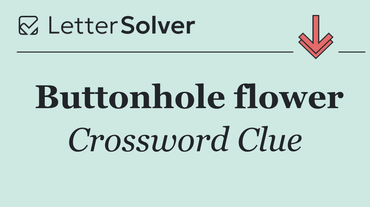 Buttonhole flower