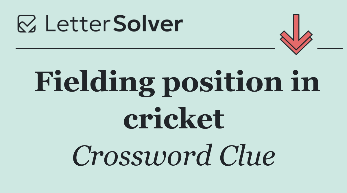 Fielding position in cricket