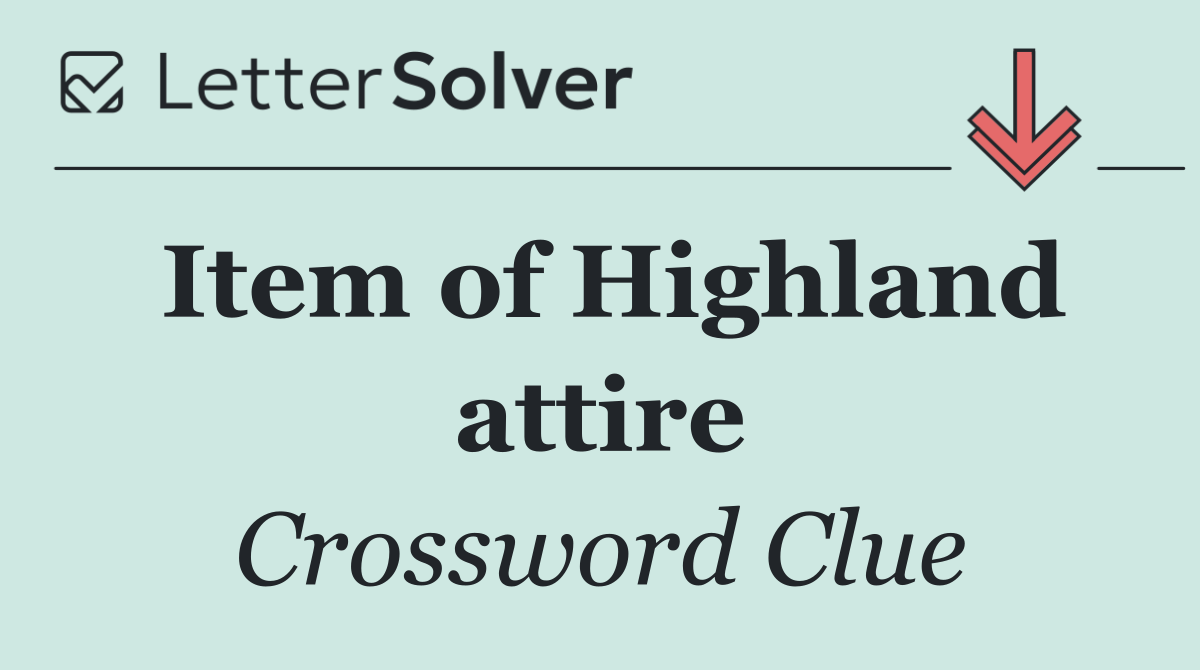 Item of Highland attire