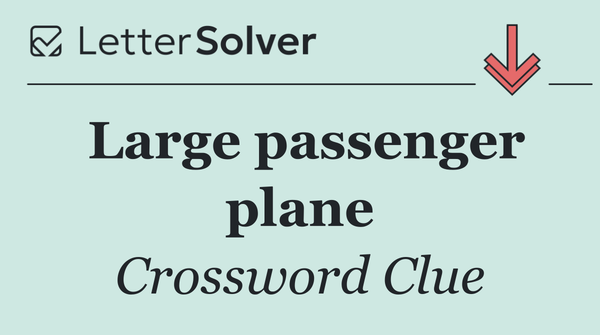 Large passenger plane