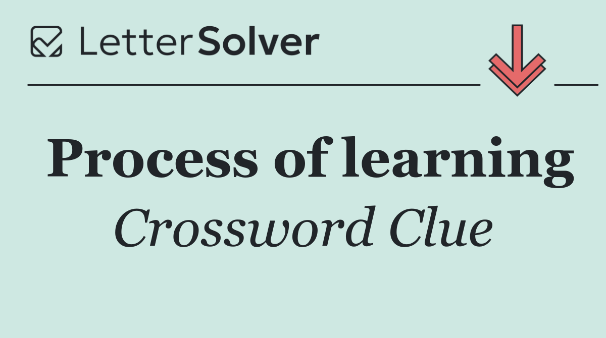 Process of learning