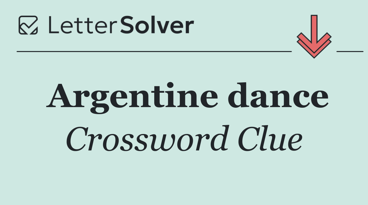 Argentine dance