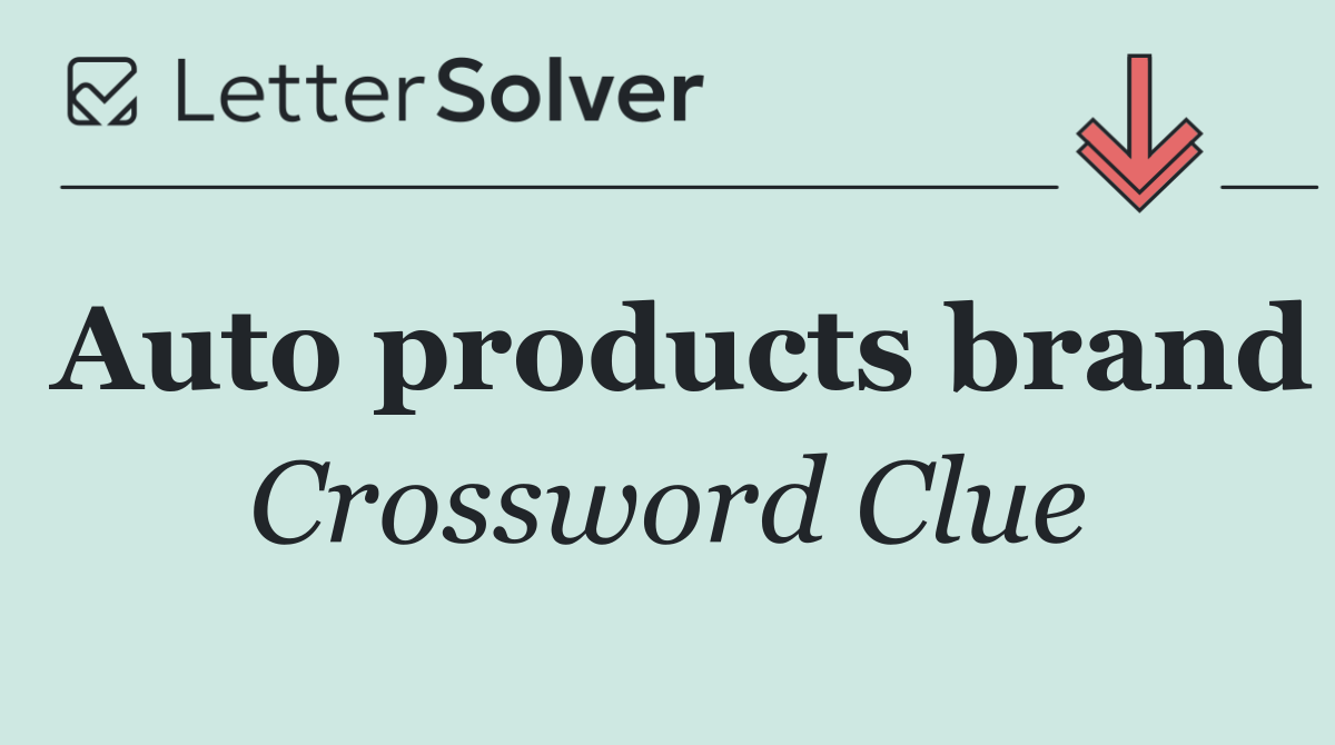 Auto products brand