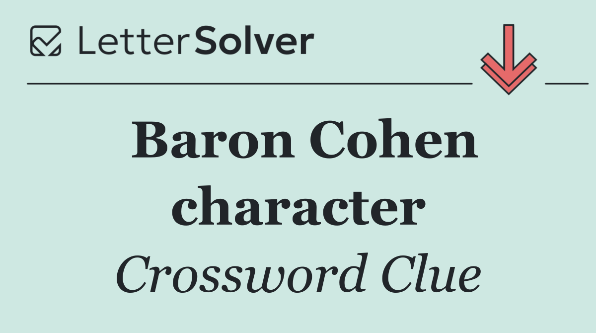 Baron Cohen character