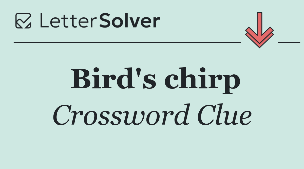Bird's chirp