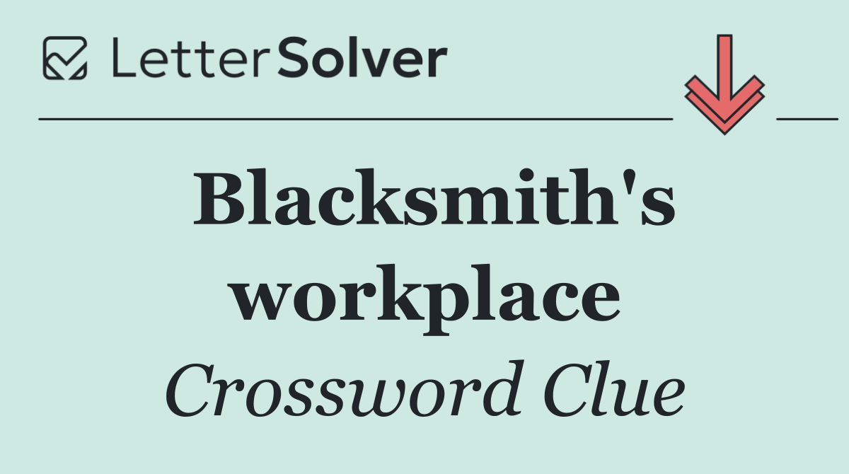 Blacksmith's workplace