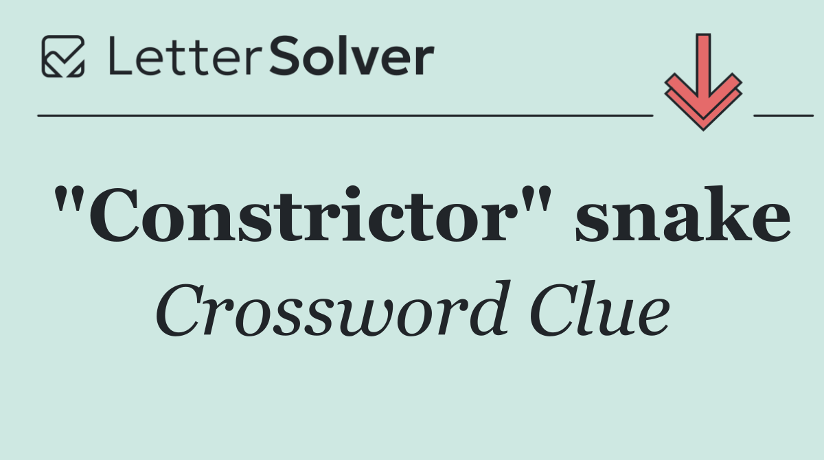 "Constrictor" snake