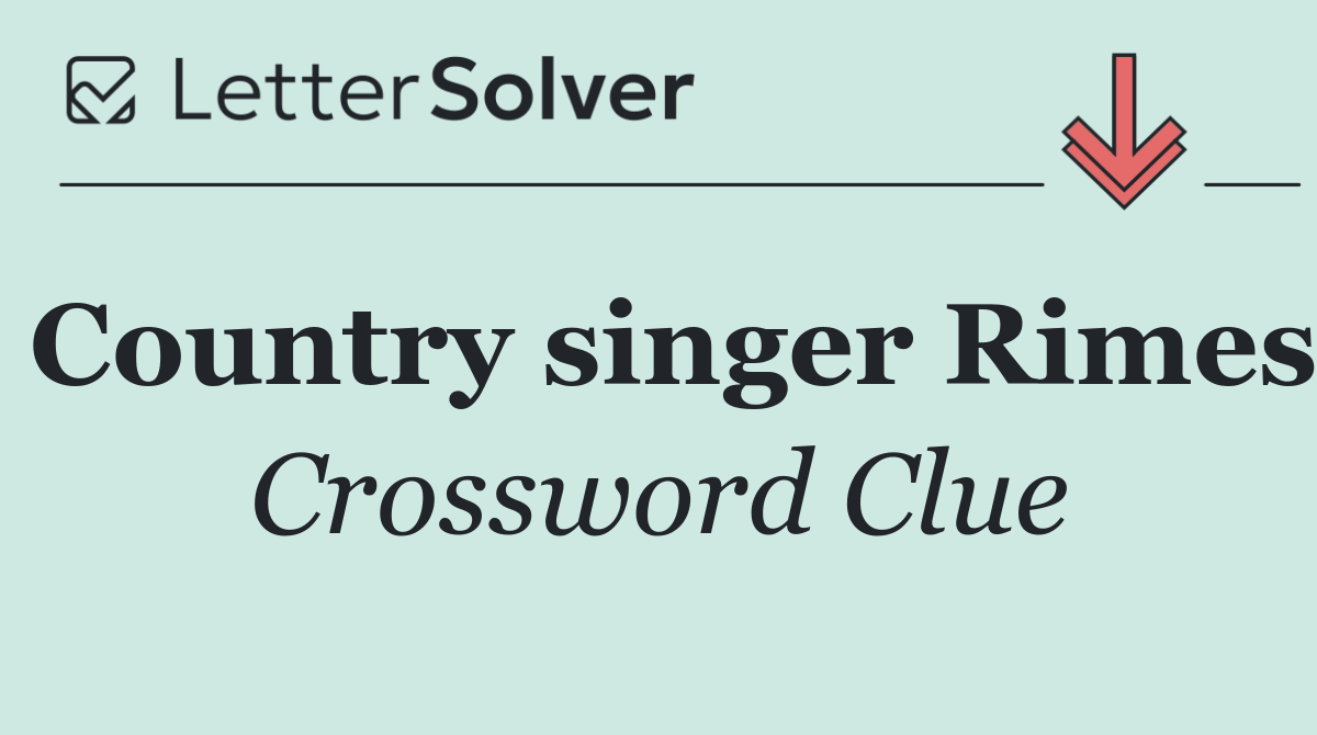 Country singer Rimes