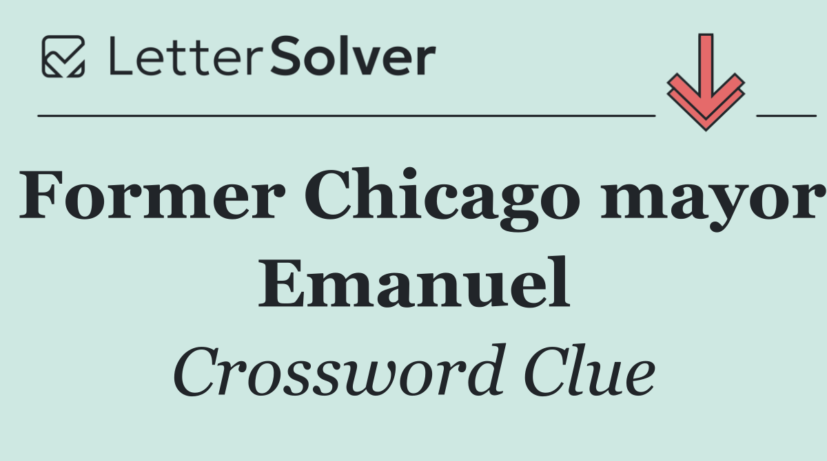 Former Chicago mayor Emanuel