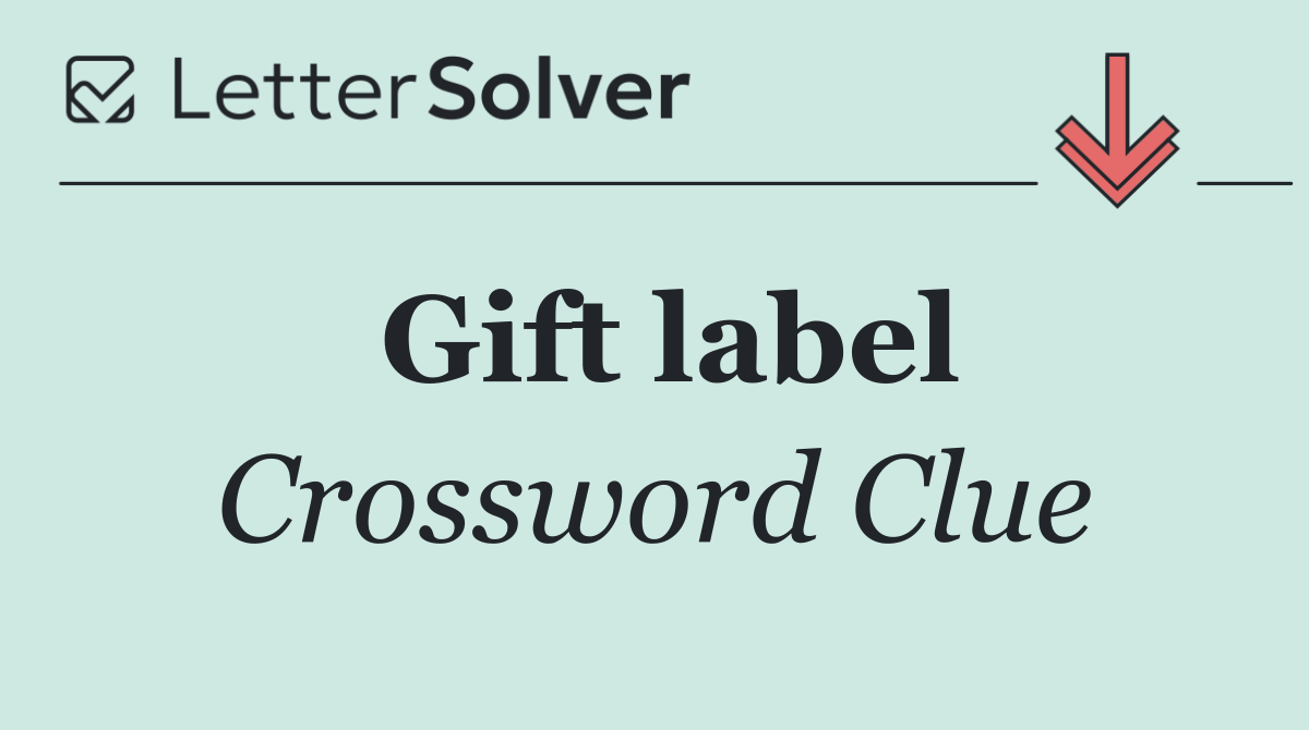 Gift label