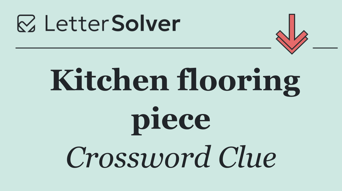 Kitchen flooring piece