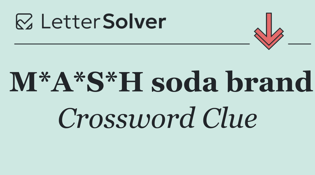 M*A*S*H soda brand