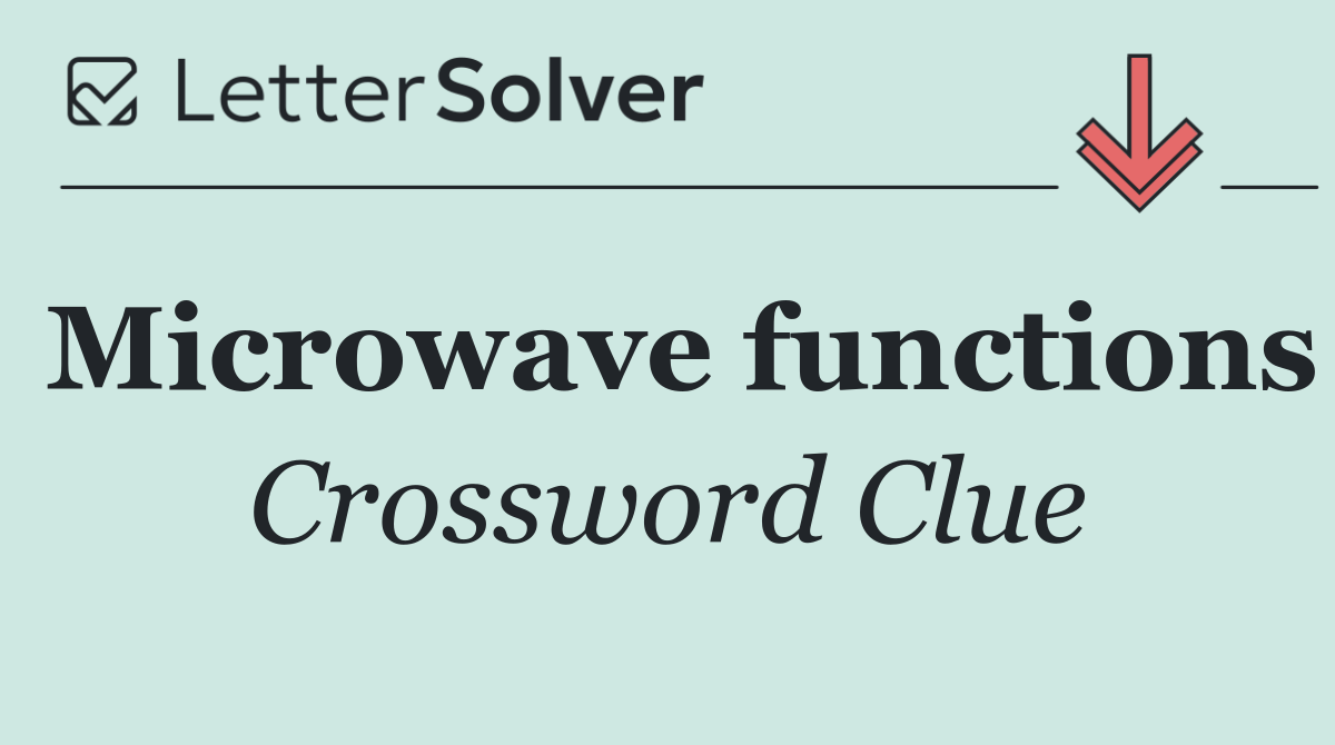 Microwave functions