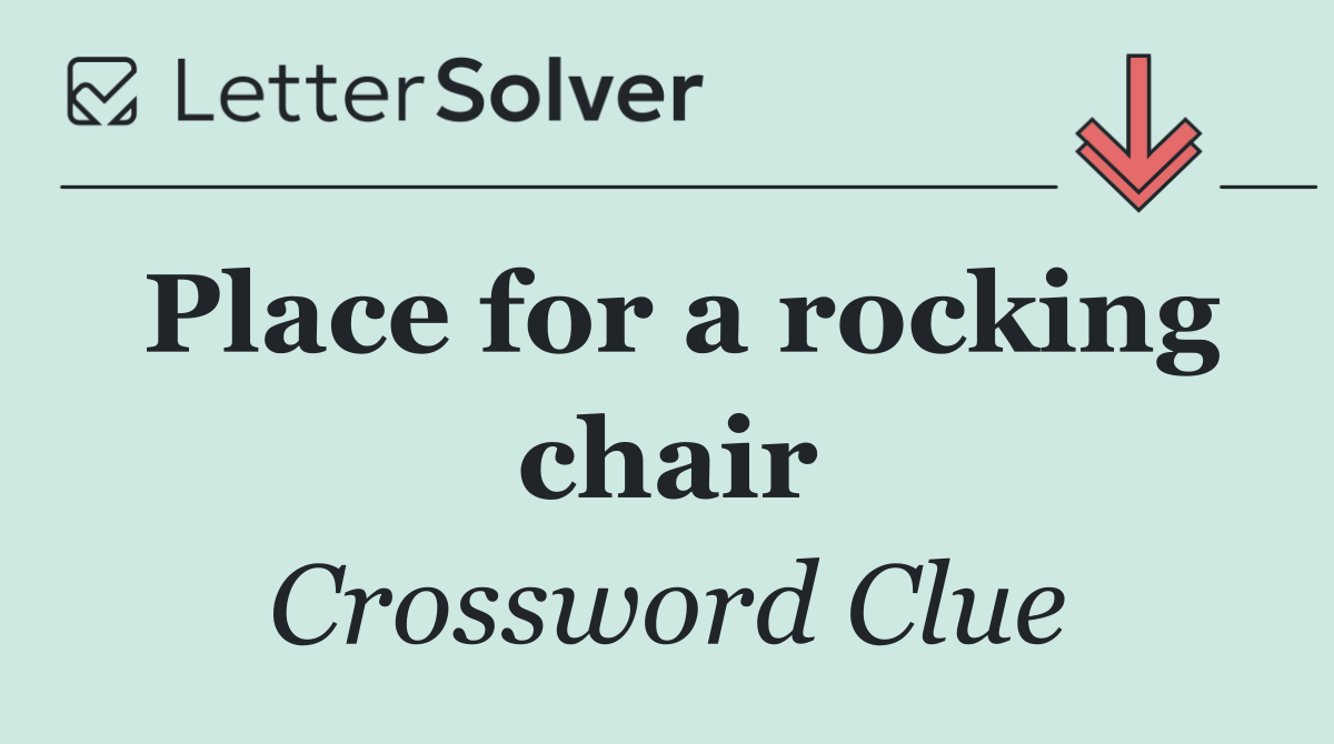 Place for a rocking chair