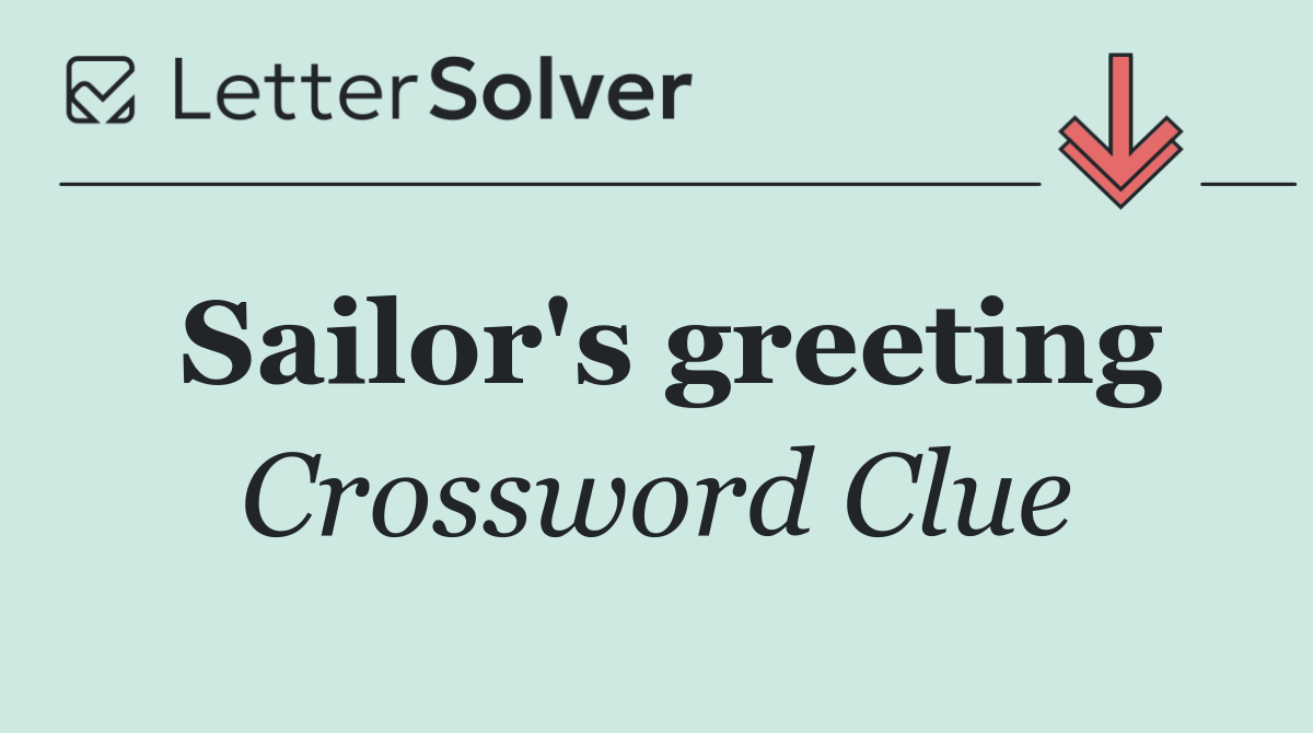 Sailor's greeting