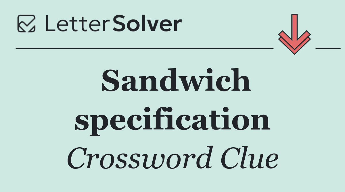 Sandwich specification
