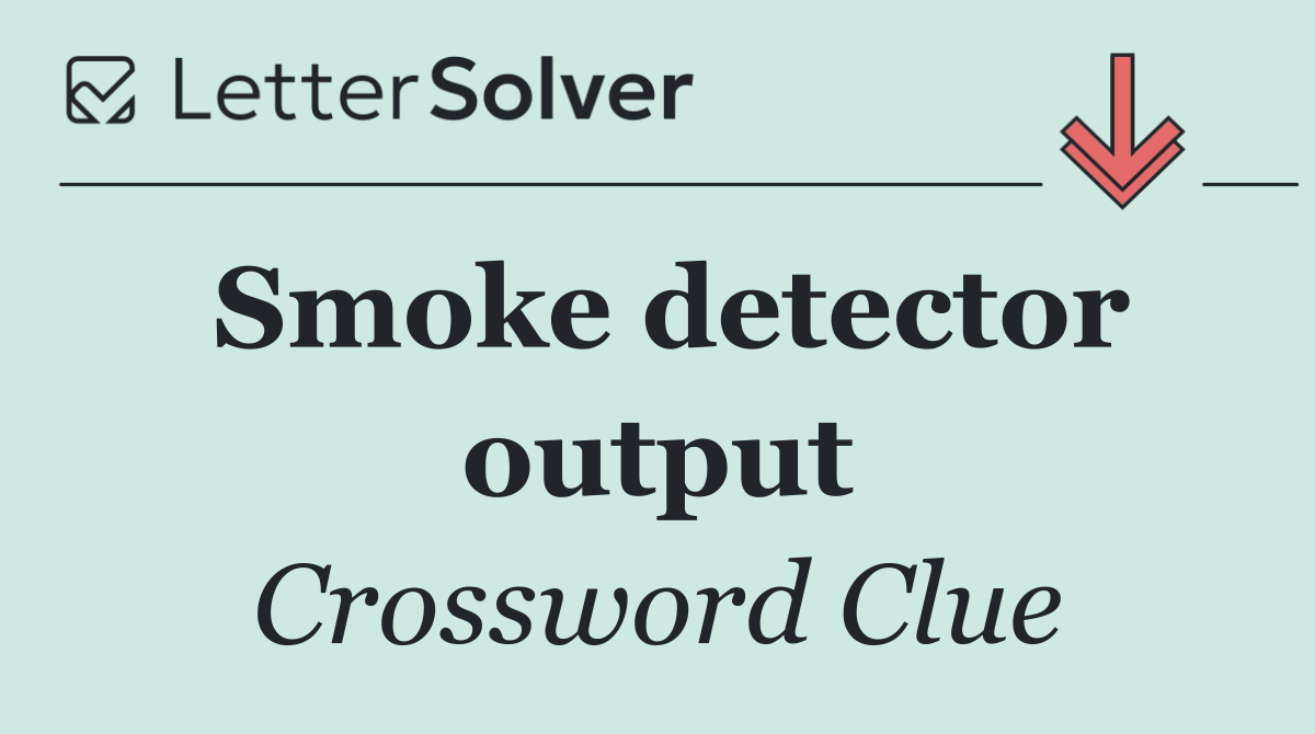 Smoke detector output