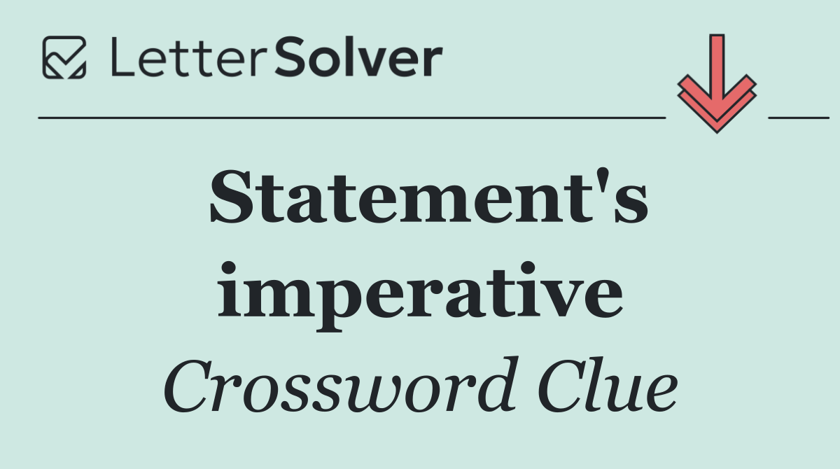Statement's imperative