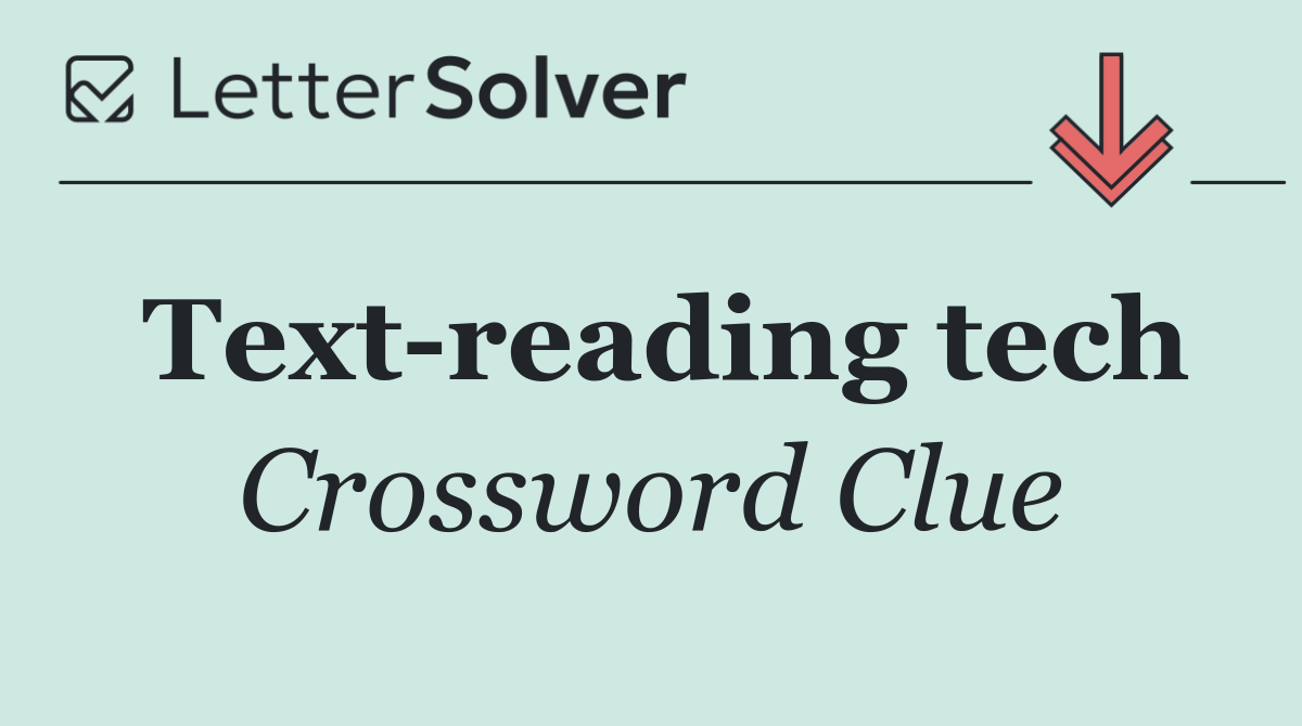 Text reading tech