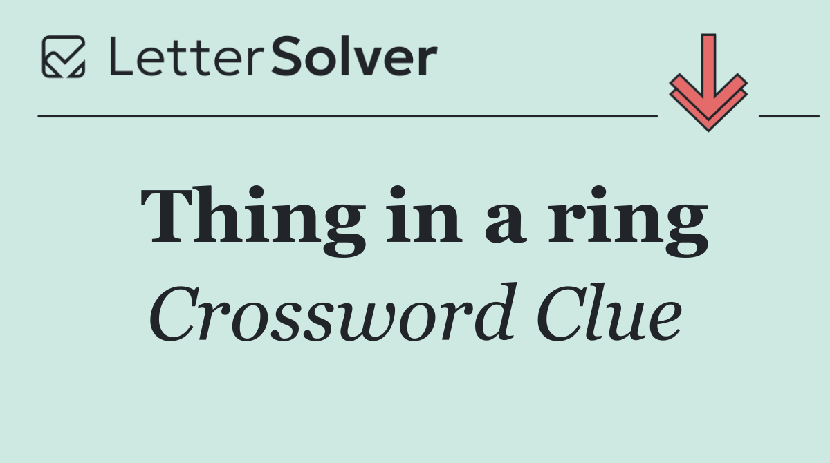 Thing in a ring