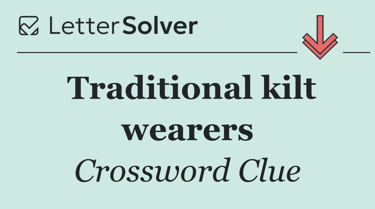 Traditional kilt wearers