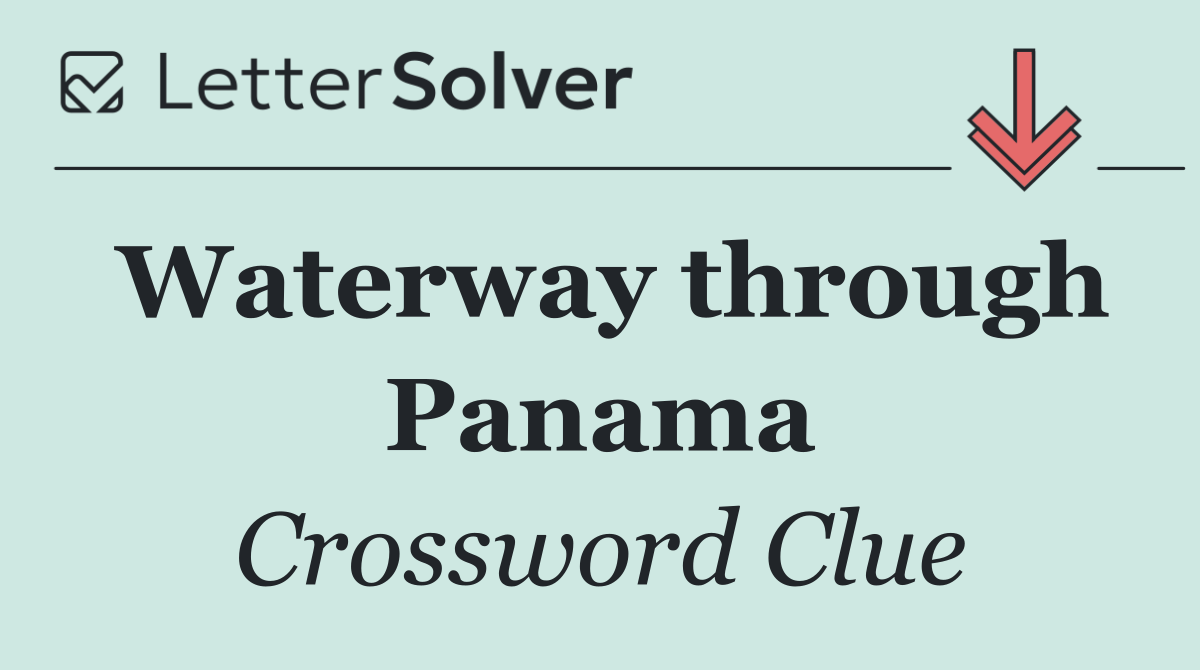Waterway through Panama