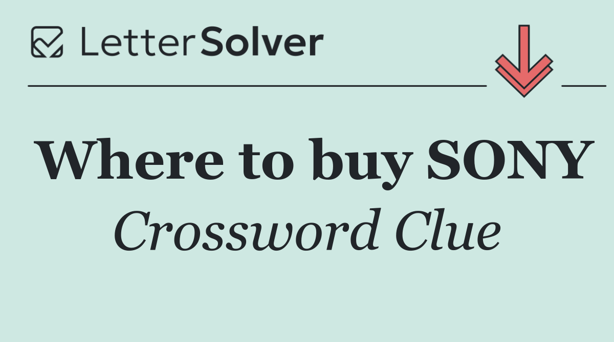 Where to buy SONY