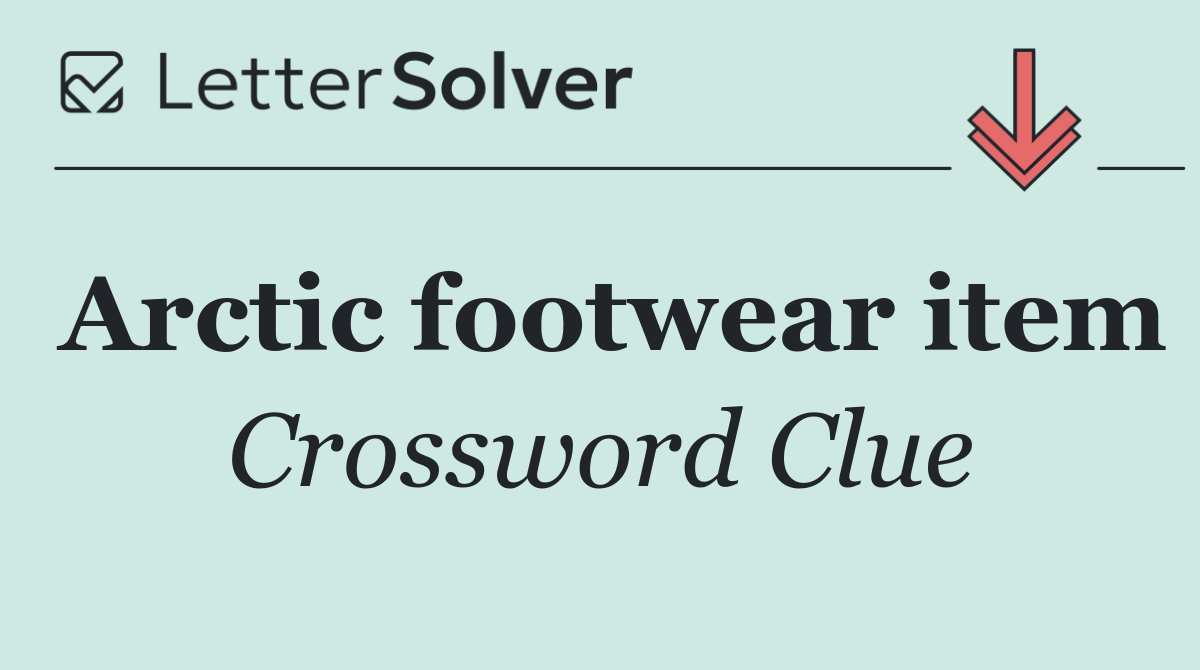 Arctic footwear item