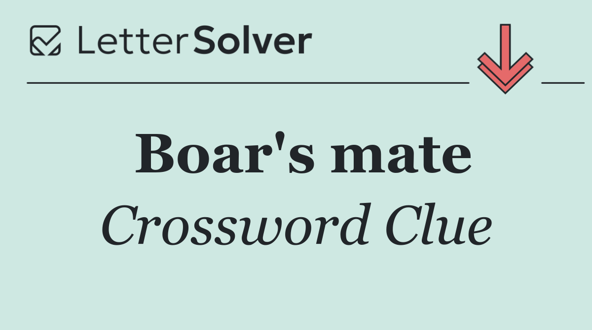 Boar's mate
