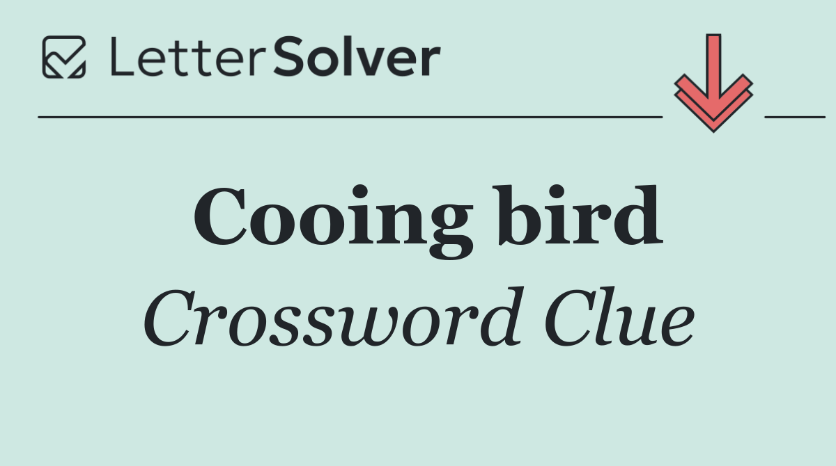 Cooing bird