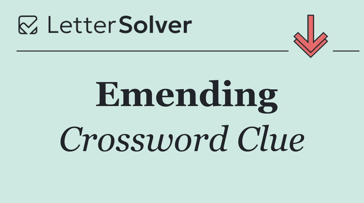 Emending