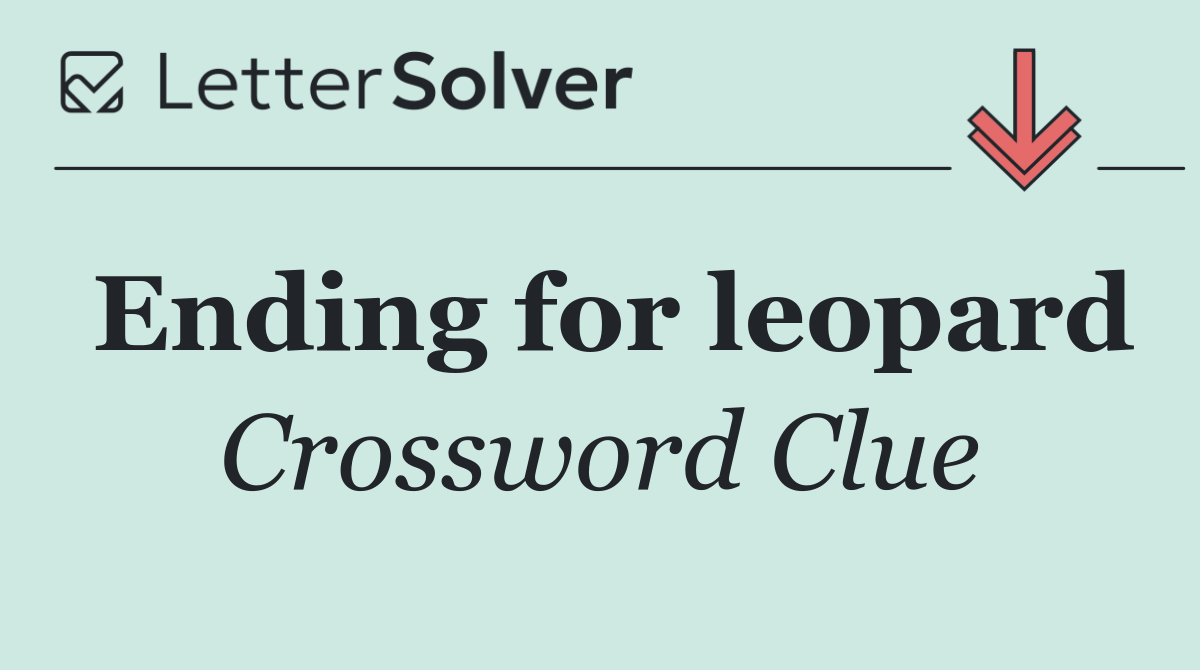 Ending for leopard