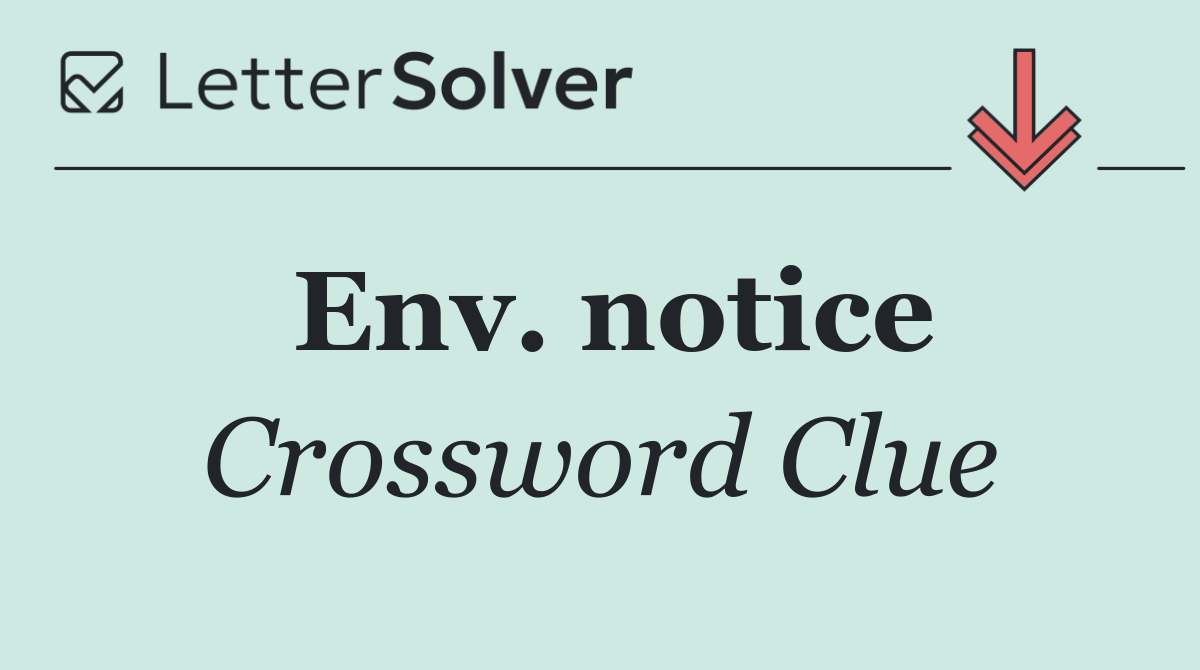 Env. notice