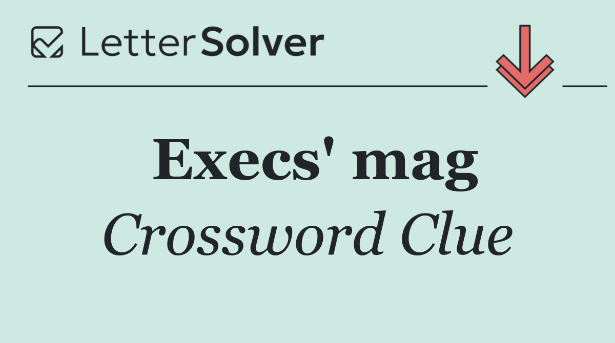 Execs' mag