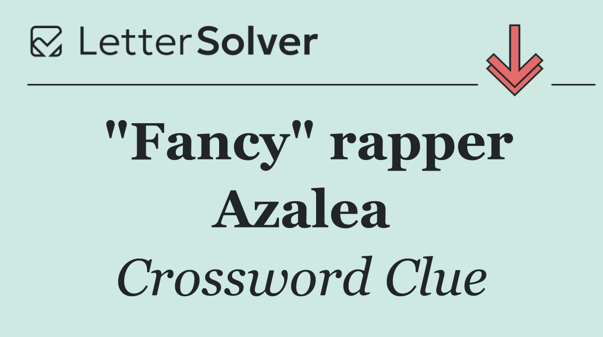 "Fancy" rapper Azalea