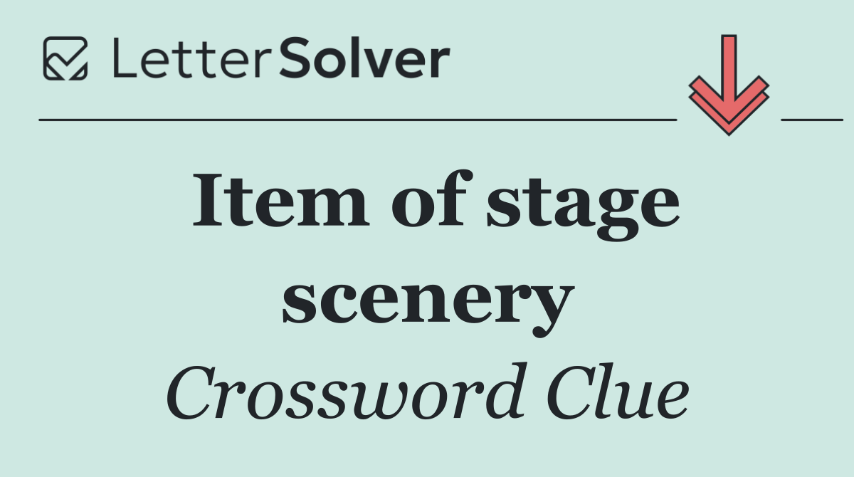 Item of stage scenery
