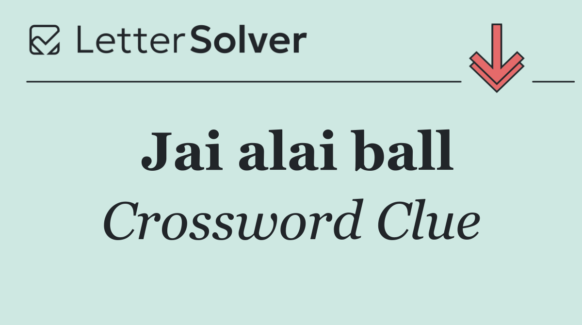 Jai alai ball