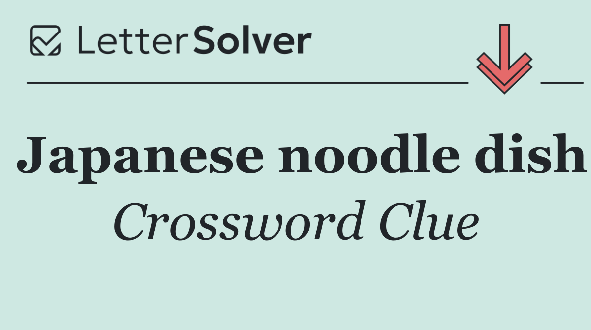 Japanese noodle dish