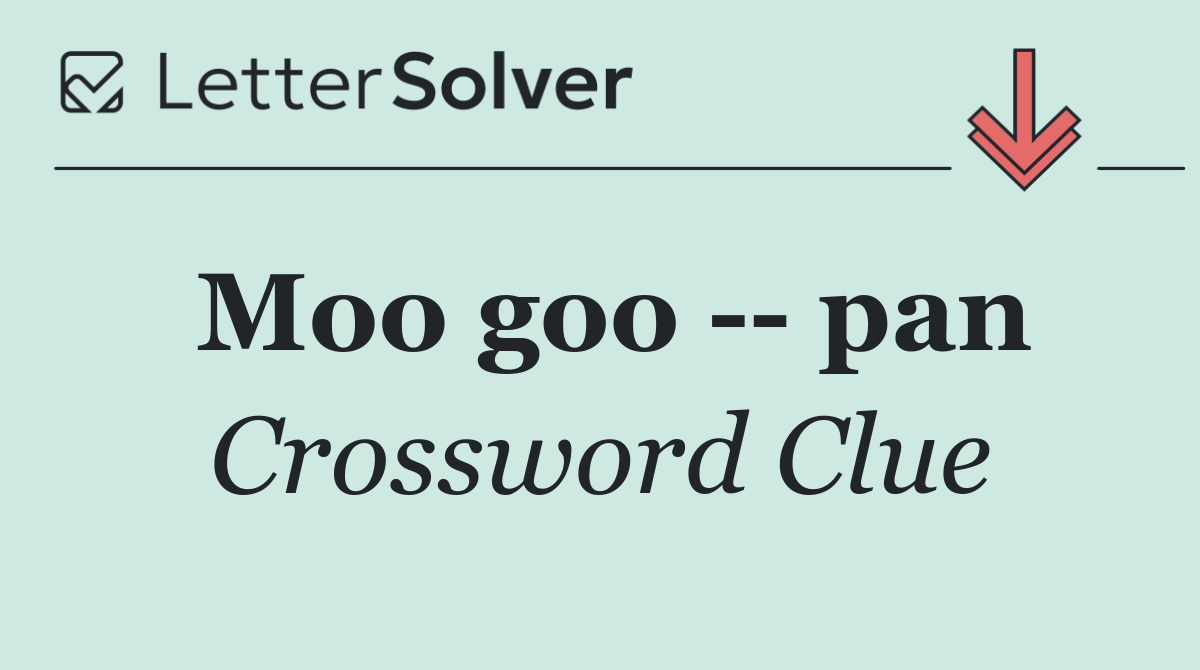 Moo goo    pan