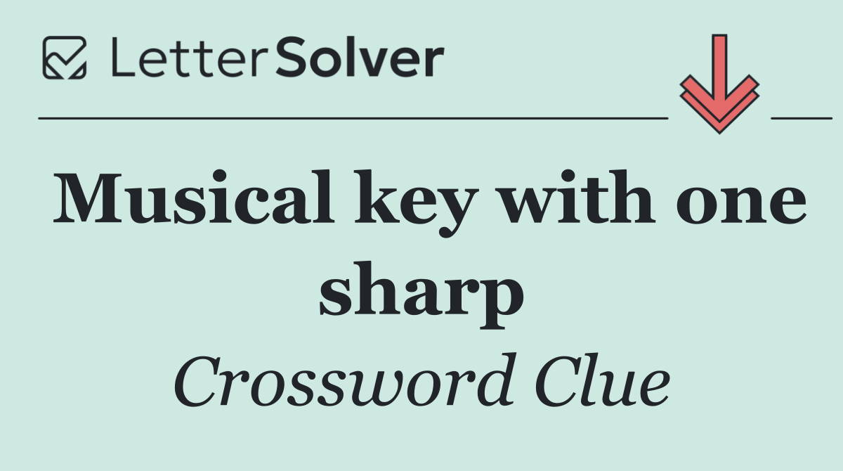 Musical key with one sharp