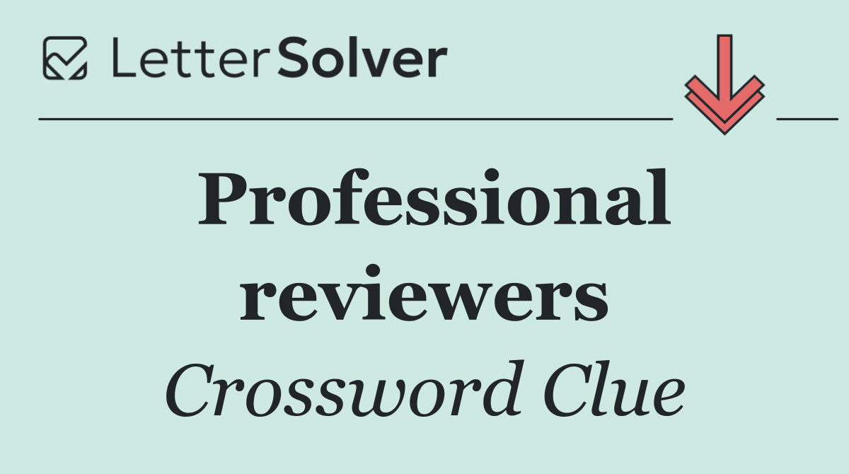 Professional reviewers