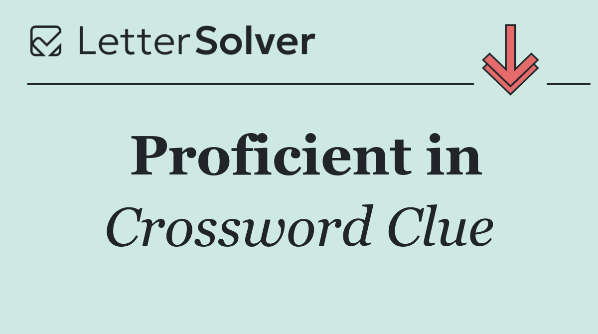 Proficient in