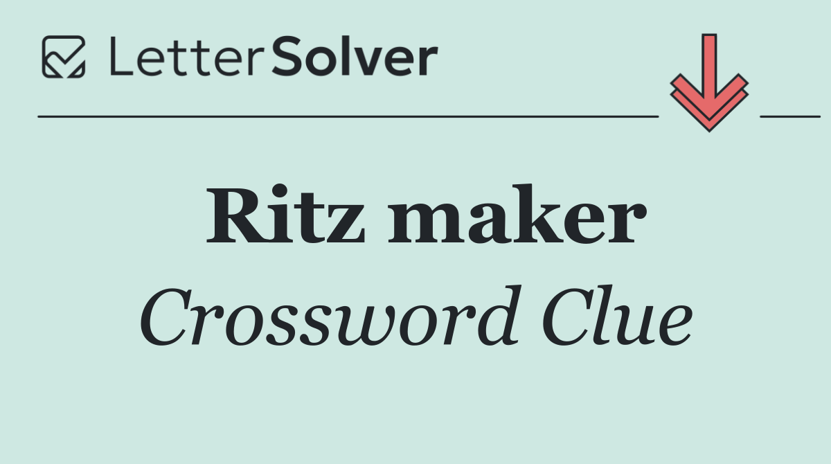 Ritz maker