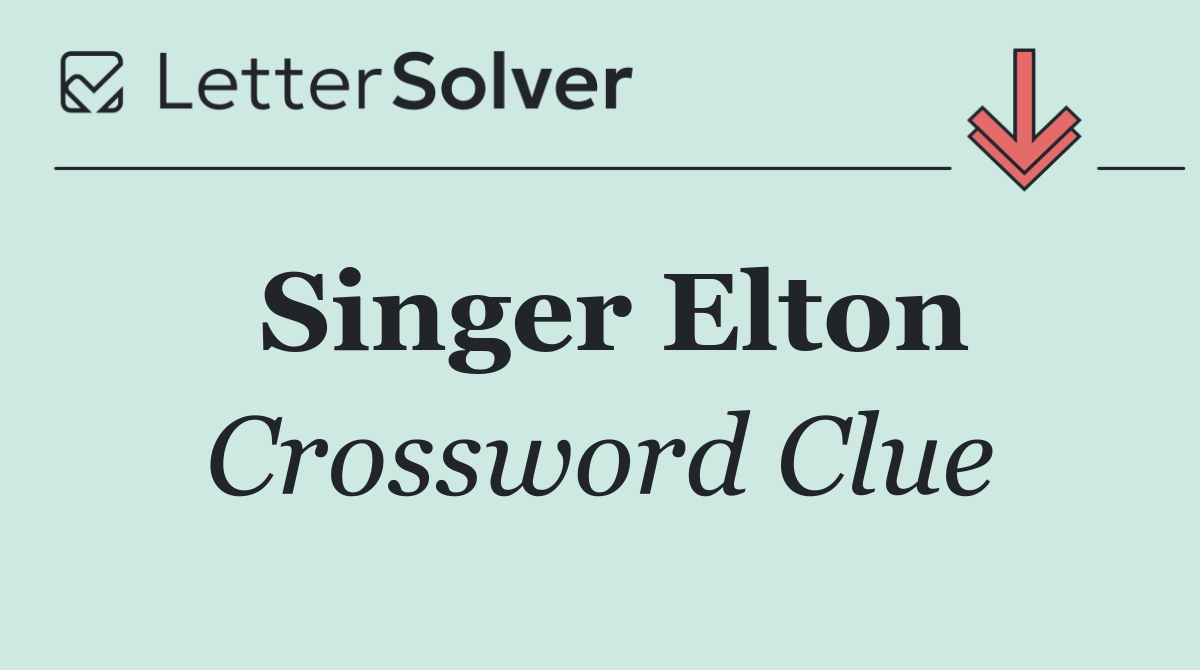 Singer Elton