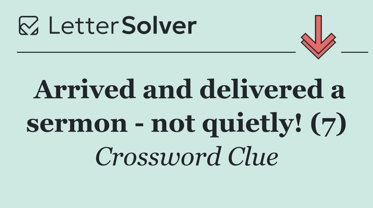 Arrived and delivered a sermon   not quietly! (7)
