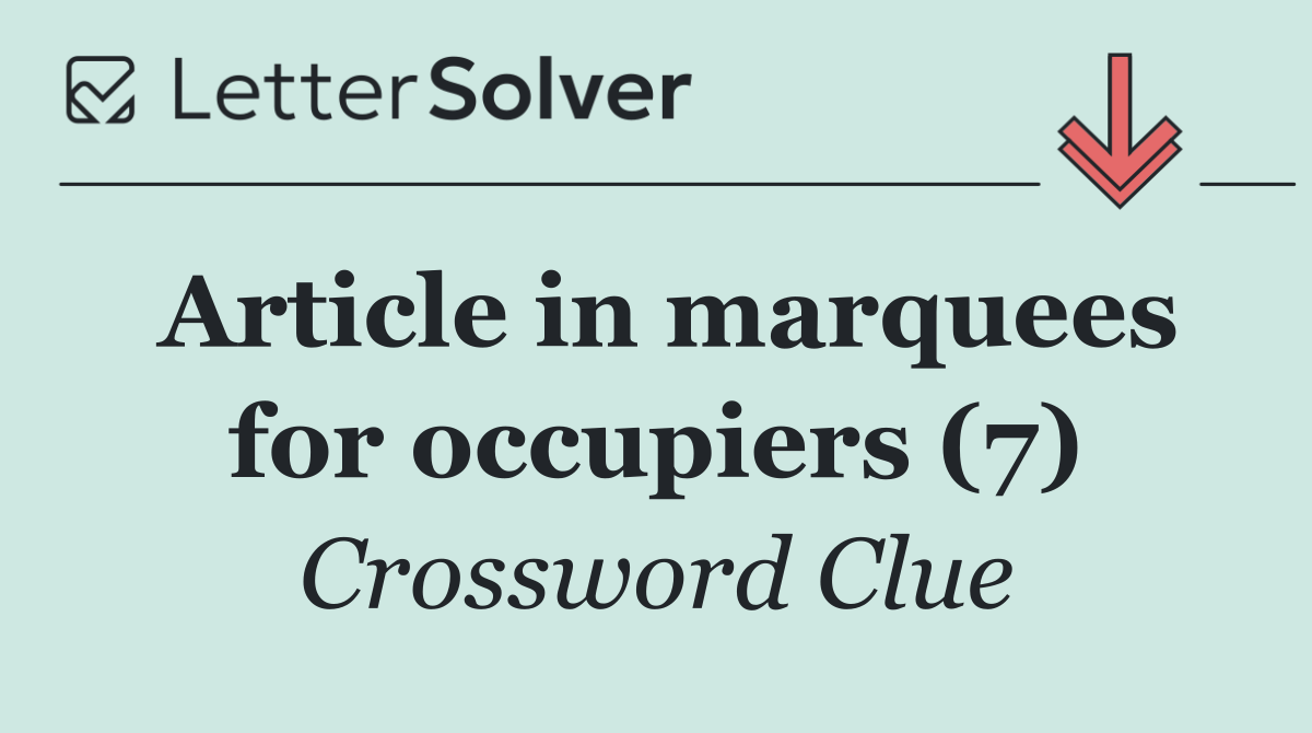 Article in marquees for occupiers (7)