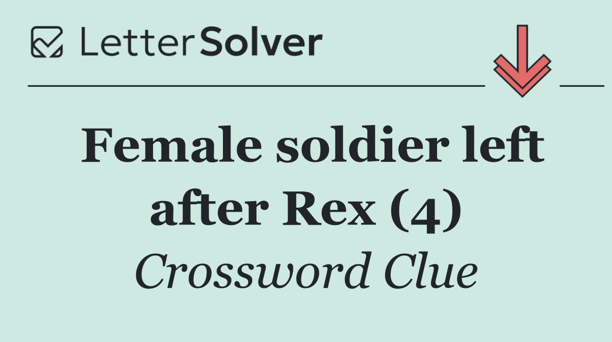 Female soldier left after Rex (4)